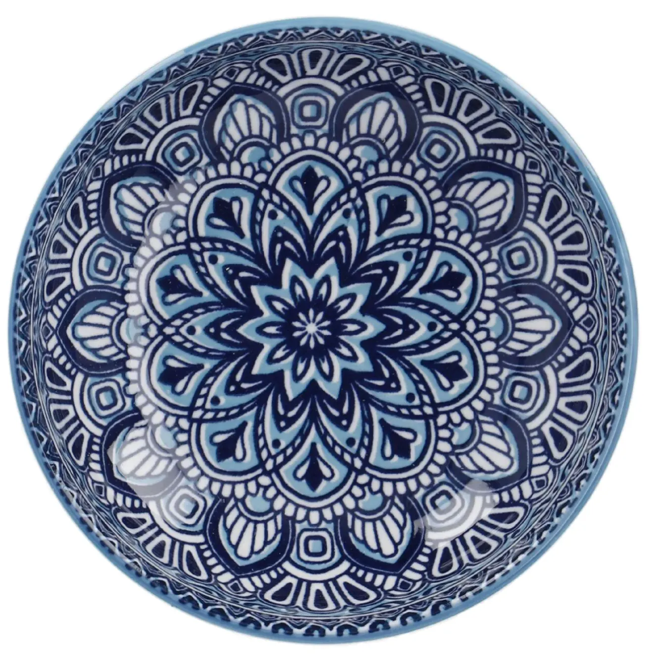 Clearance Schale China, Flach, Blau/hellblau, 12 Cm Küche