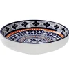 New Schale China, Flach, Blau/orange, 15 Cm Küche