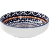Schale China, Flach, Blau/orange, 12 Cm Küche