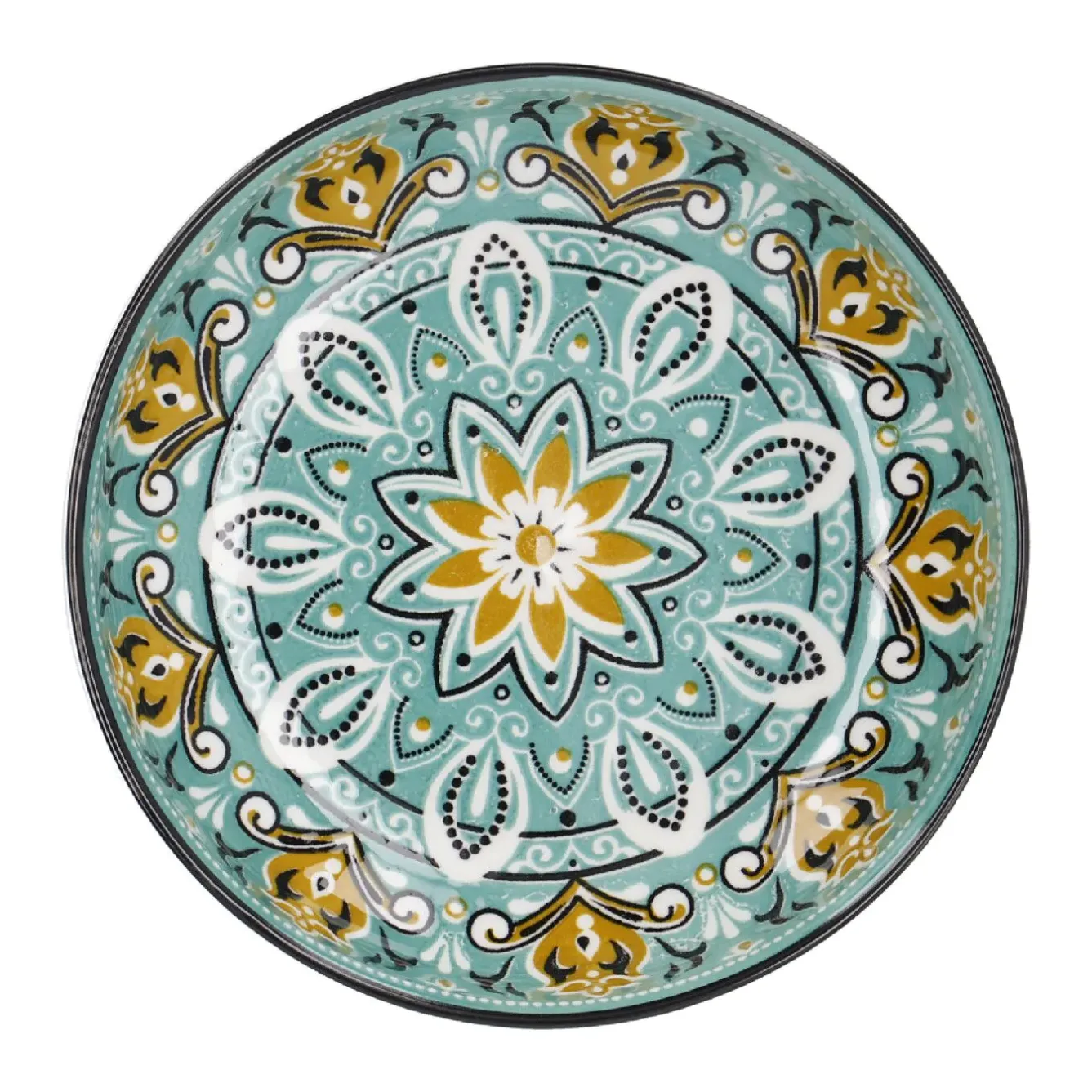Discount Schale China, Flach, Grün/braun, 15 Cm Küche