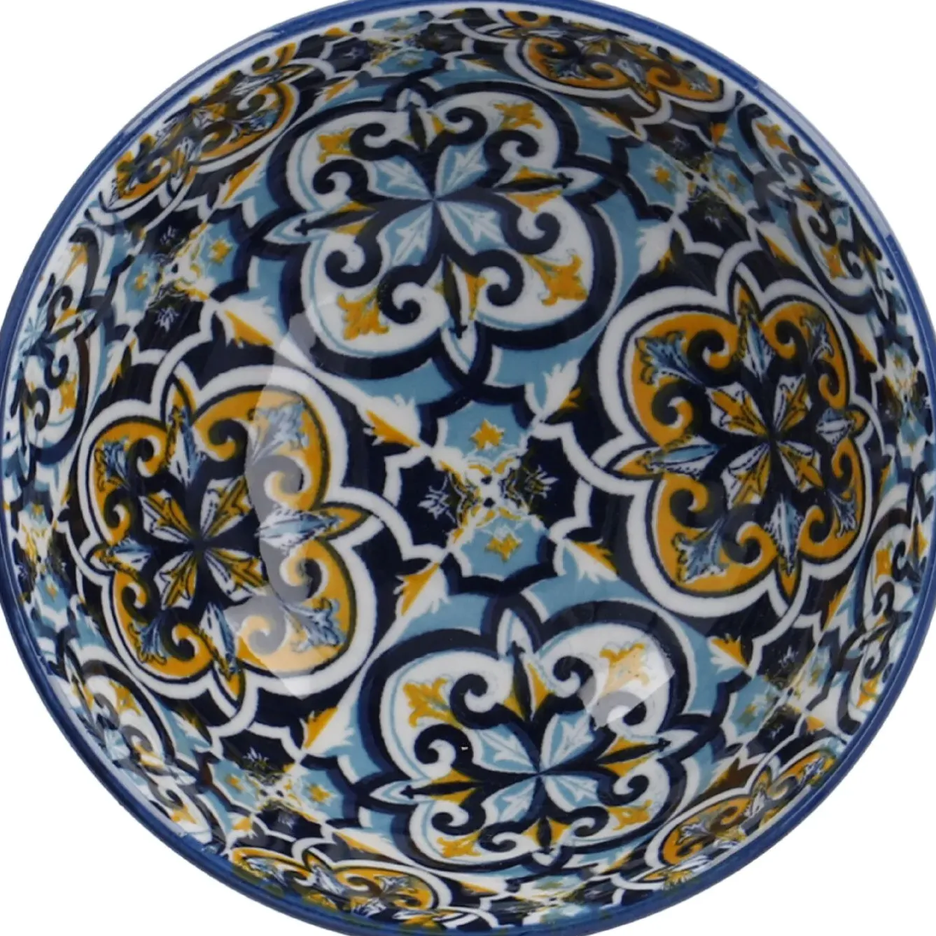 New Schale China, Hoch, Blau/gelb, 9.5 Cm Küche