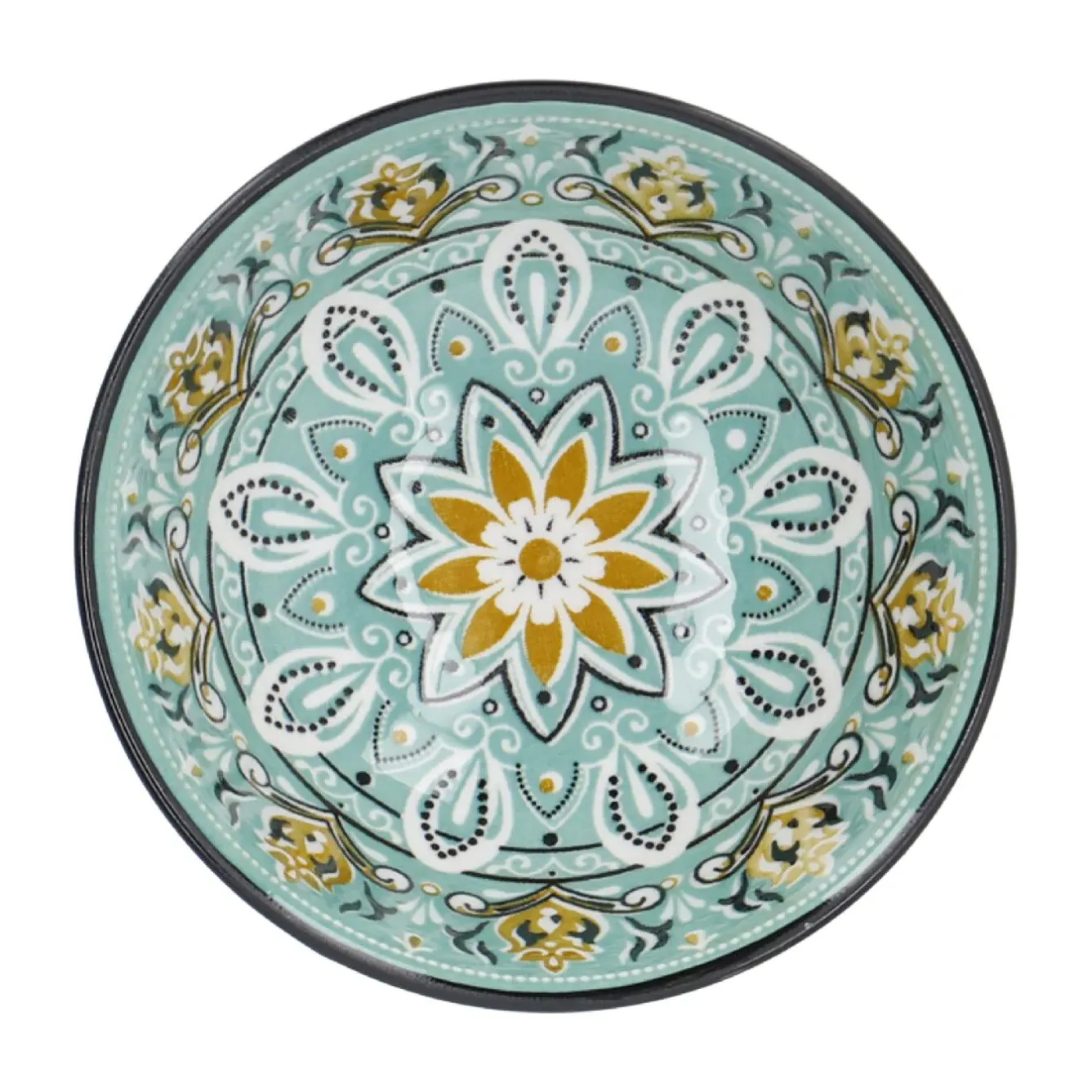 Discount Schale China, Hoch, Grün/braun, 9.5 Cm Küche