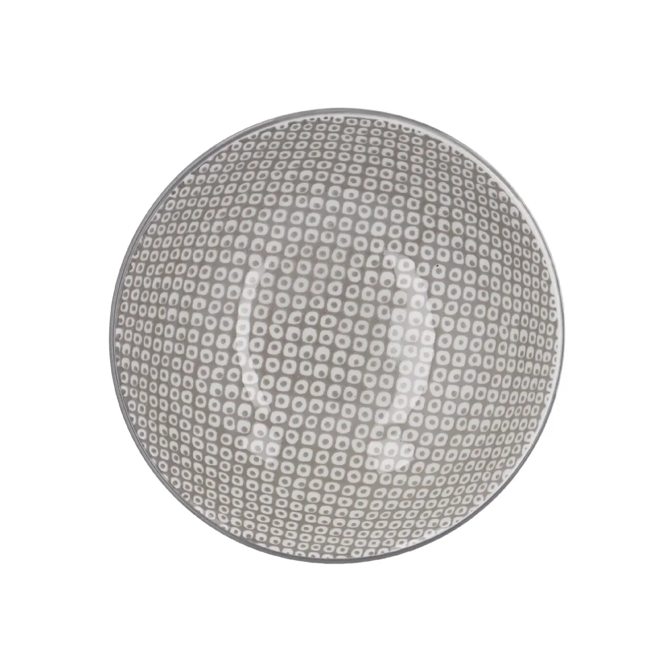 Outlet Schale China, Tief, Perlen, Dunkelgrau/wss, 13 Cm Küche