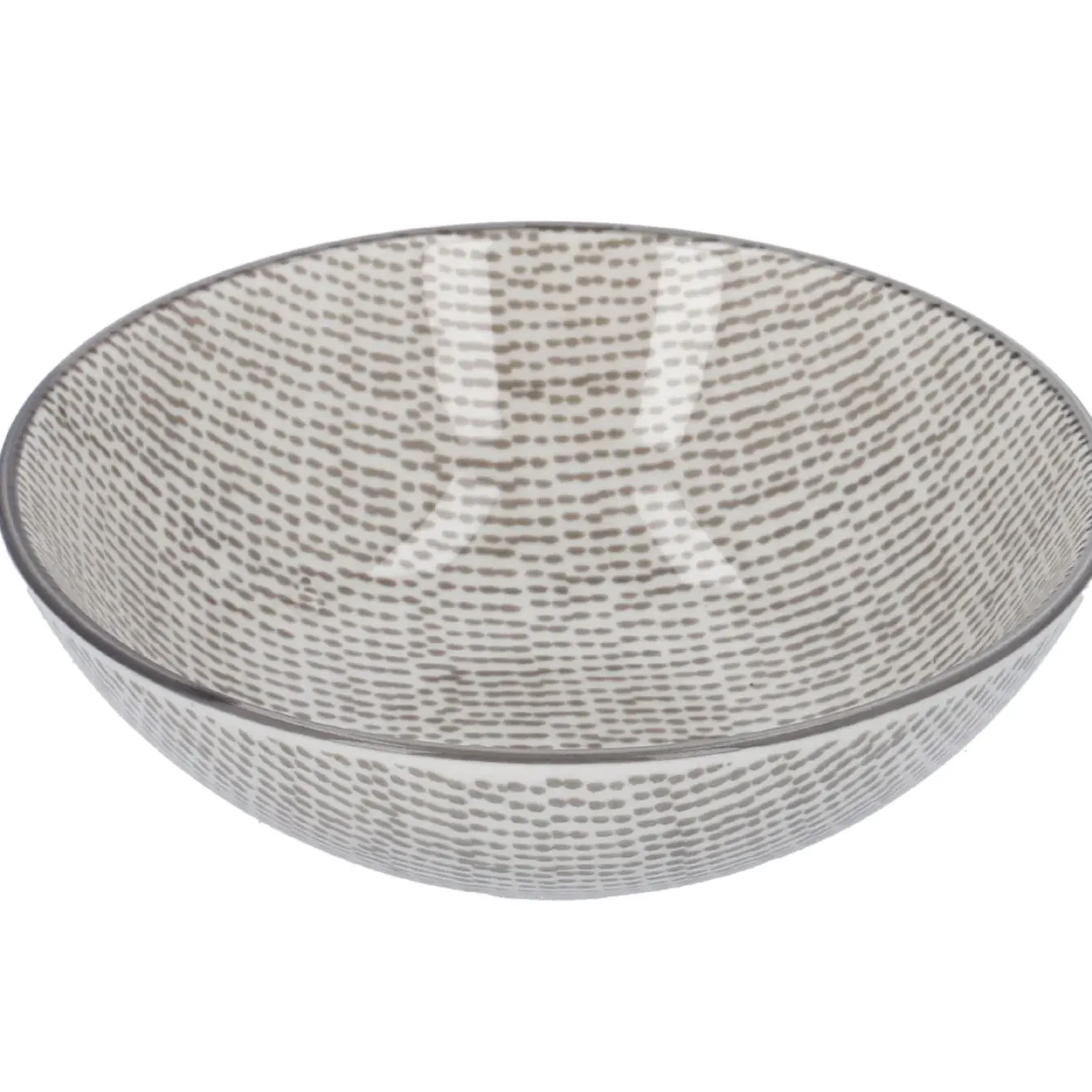 Online Schale China, Tief, Striche, Dunkelgrau/wss, 13 Cm Küche