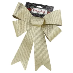 Online Schleife Glitter/Streifen, Gold, 40 Cm Geschenkverpackungen|Weihnachten