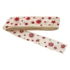 New Schleifenband Sterne, Creme/rot, 3 M Adventskalender|Geschenkverpackungen