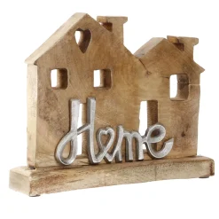 Outlet Schriftzug Home, Häuser, Silbermatt Deko-Objekte