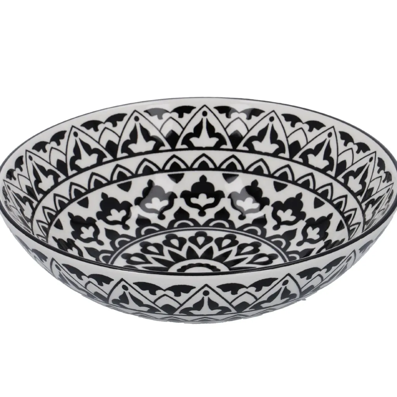 Sale Schüssel China, Flach, Orient, Schw/wss, 23 Cm Küche