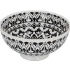 New Schüssel China, Goldrand, Schwarz/weiß, Orient Küche