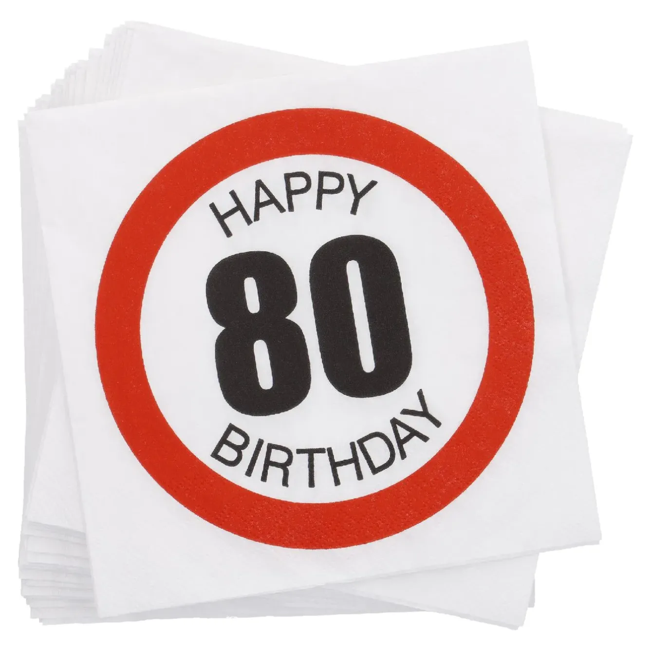 Online Servietten, 20 Stück, 80 Jahre Geburtstag|Geschenkideen