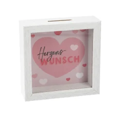 Outlet Spardose Herzenswunsch, 12 Cm Hochzeitsgeschenke|Deko-Objekte