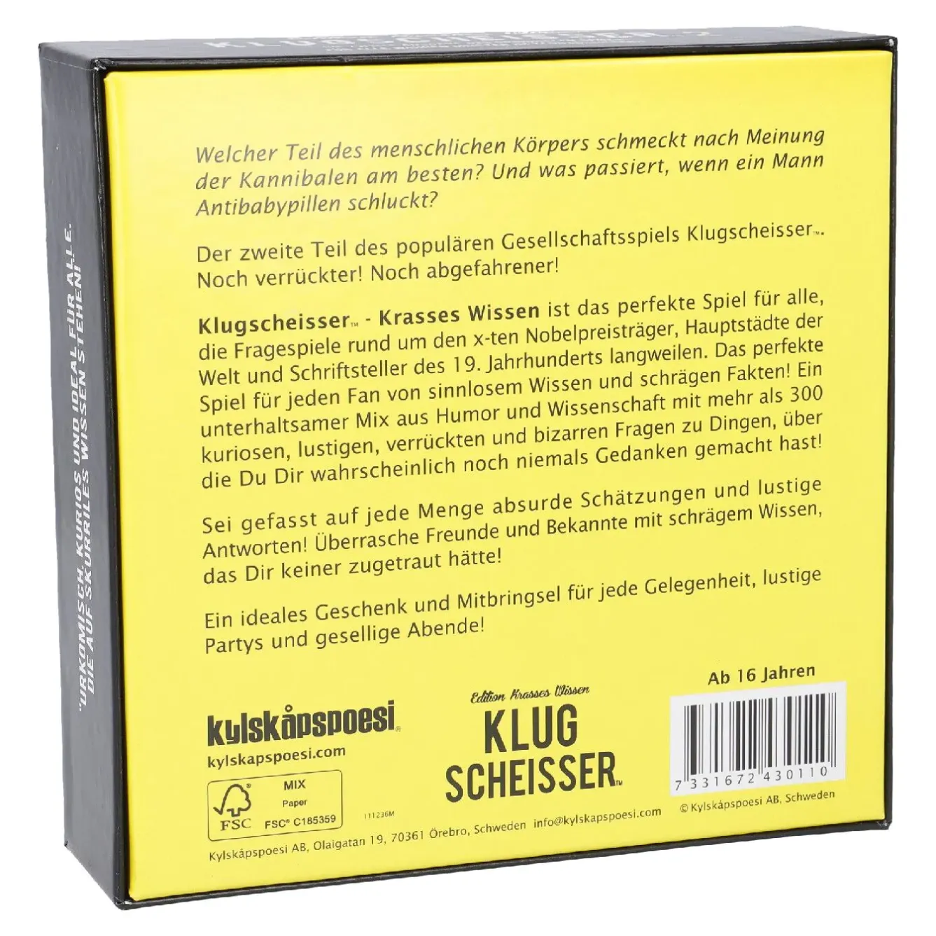 Outlet Spiel Klugscheisser, Krasses Wissen Spiele|Weihnachtsgeschenke