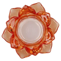 Sale Teelichthalter Lotus, Orange, 11 X 5.5 Cm Kerzen & Kerzenständer|Windlichter & Laternen