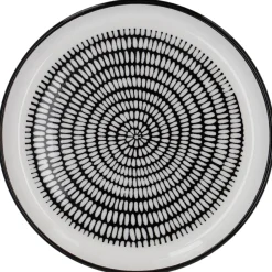 Best Teller China, Stäbchen/Kreis, Schw/wss, 16.5 Cm Jga|Küche