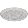 Discount Teller China, Stäbchen/Kreis, Dunkelgrau/wss, 16.5 Cm Küche