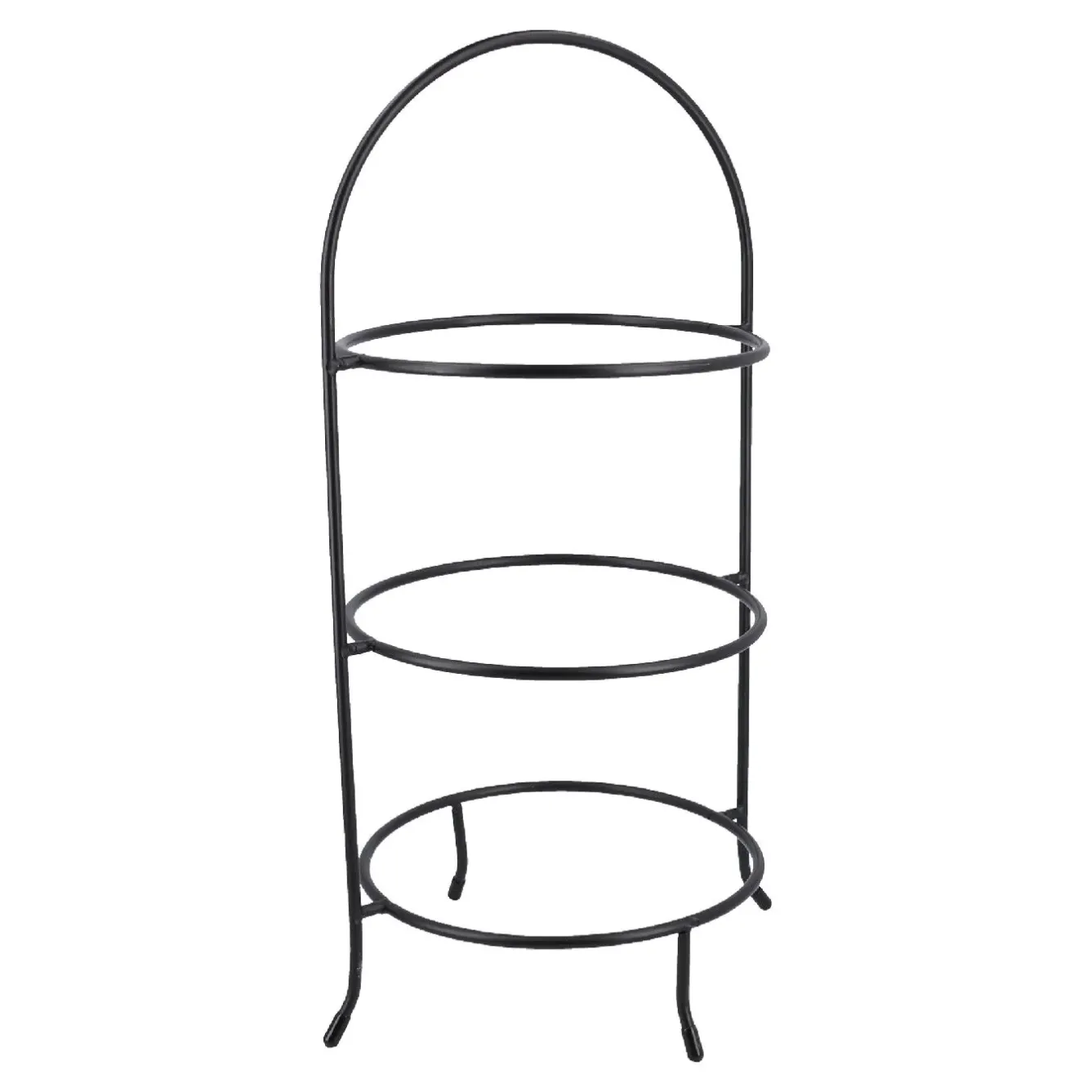 Outlet Tellerständer 3 Ringe, Schwarz, 45 Cm Küche|Etageren