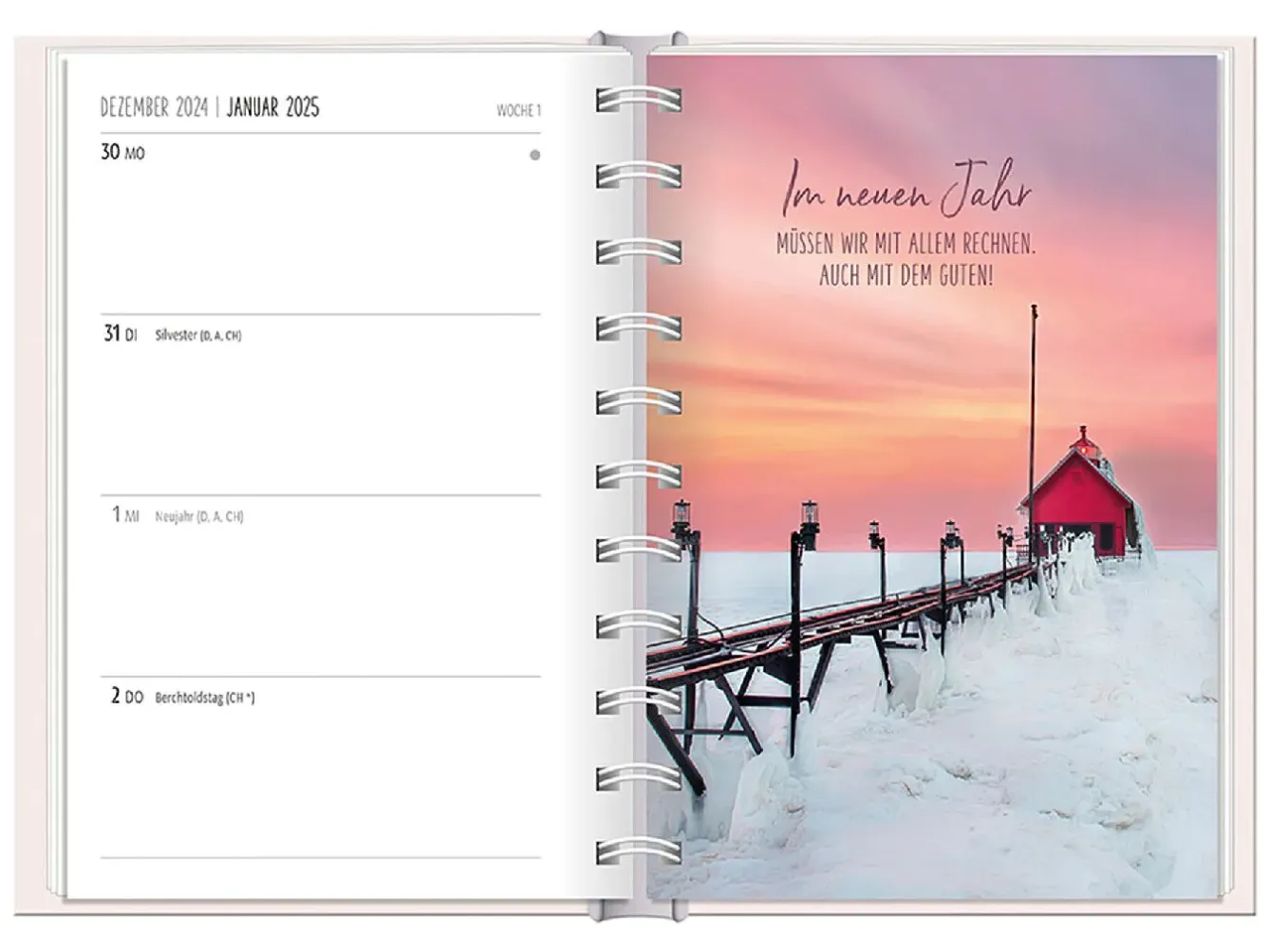 Hot Terminplaner 2025, Lichtblicke Kalender & Planer|Weihnachtsgeschenke