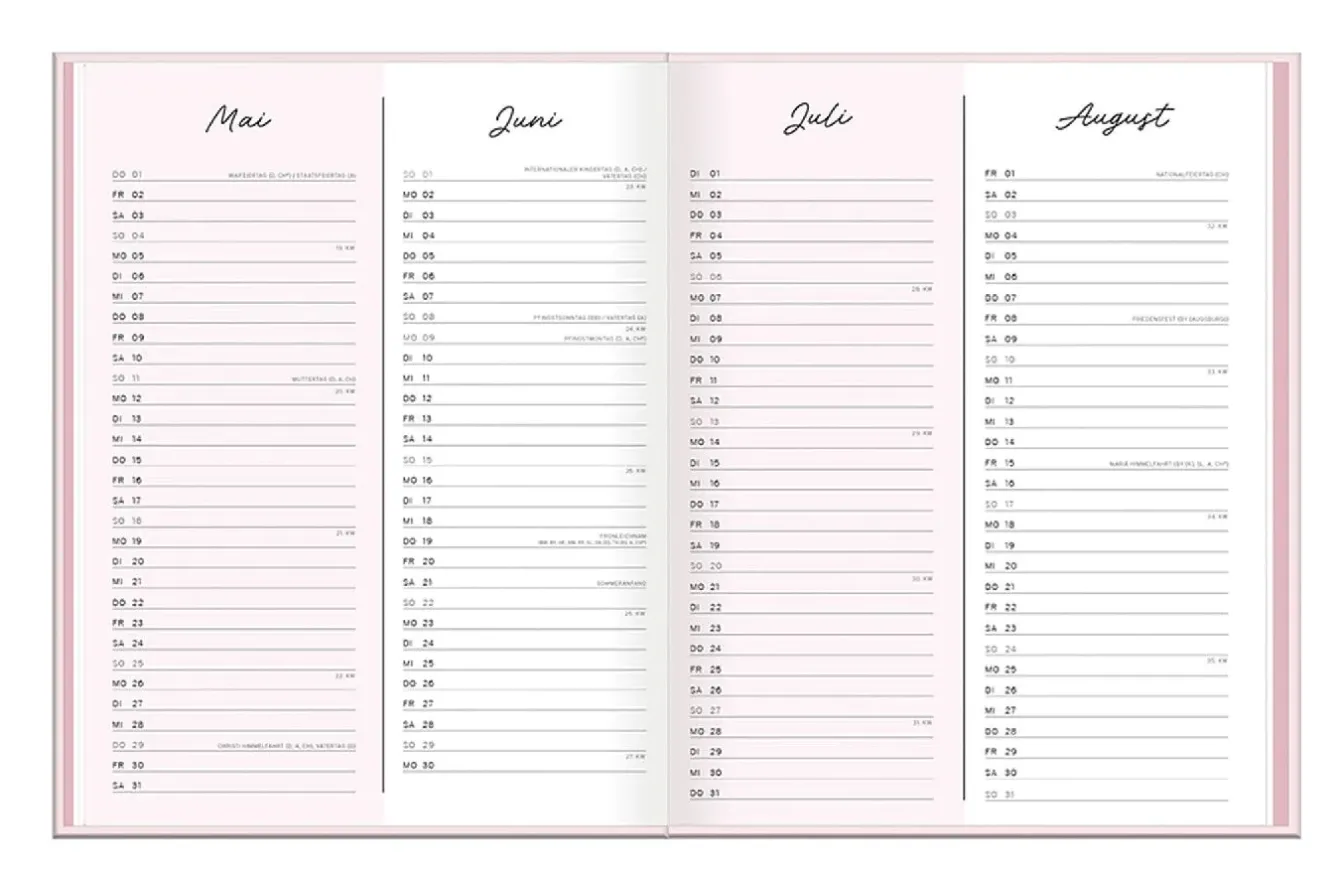 Discount Terminplaner Lady, 2025, Mein Happiness-Planer Kalender & Planer