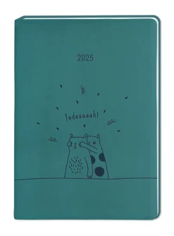 New Terminplaner Lederlook, 2025, Petrol Kalender & Planer|Weihnachtsgeschenke