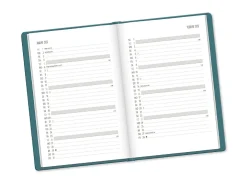 New Terminplaner Lederlook, 2025, Petrol Kalender & Planer|Weihnachtsgeschenke