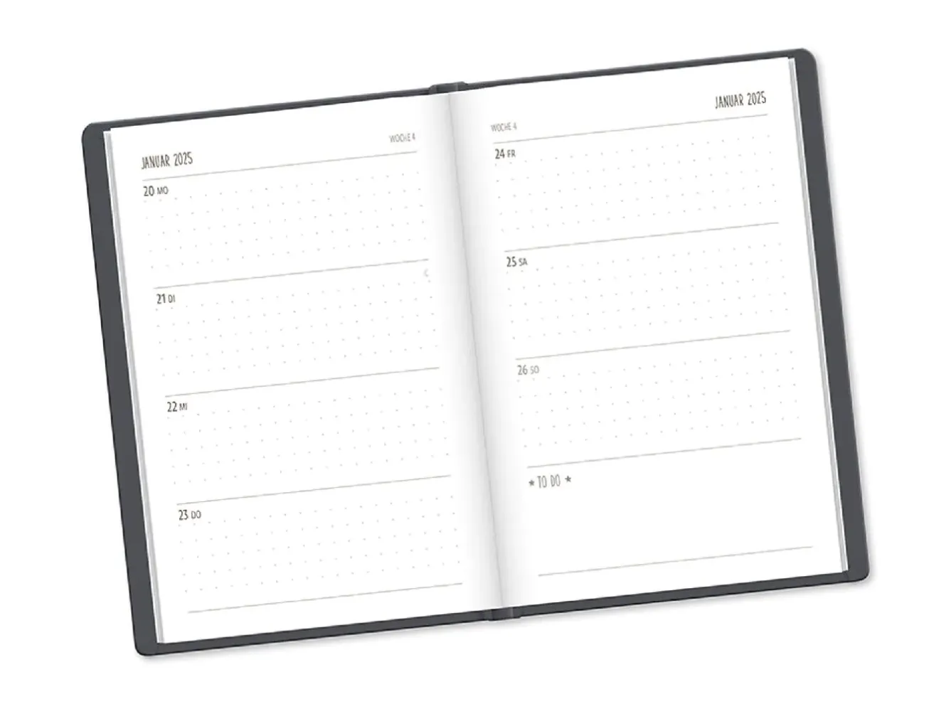 Hot Terminplaner Lederlook, 2025, Schwarz Kalender & Planer|Weihnachtsgeschenke