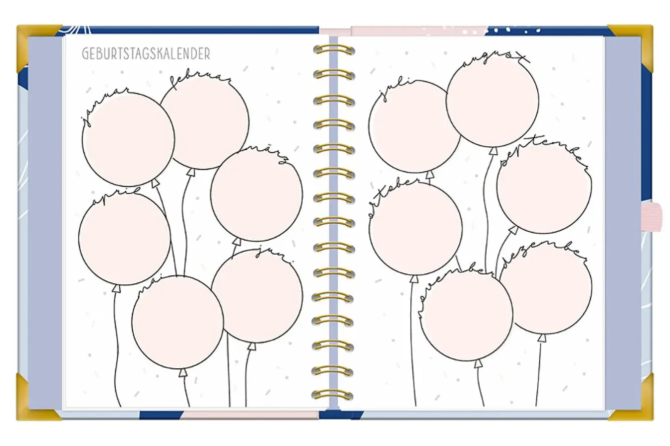 New Terminplaner Premium 2025, Blau Kalender & Planer|Weihnachtsgeschenke
