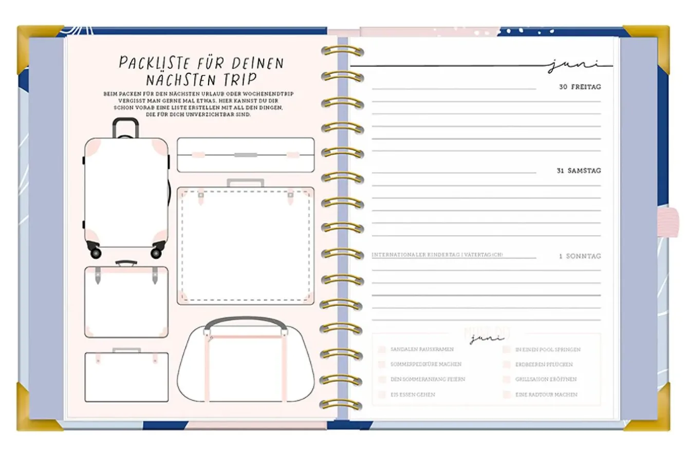 New Terminplaner Premium 2025, Blau Kalender & Planer|Weihnachtsgeschenke