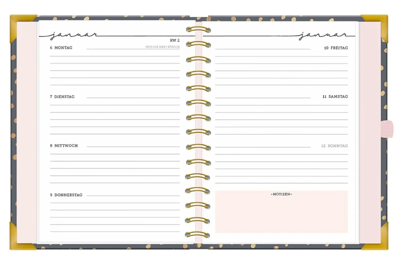 Discount Terminplaner Premium 2025, Dunkelgrau Kalender & Planer|Weihnachtsgeschenke