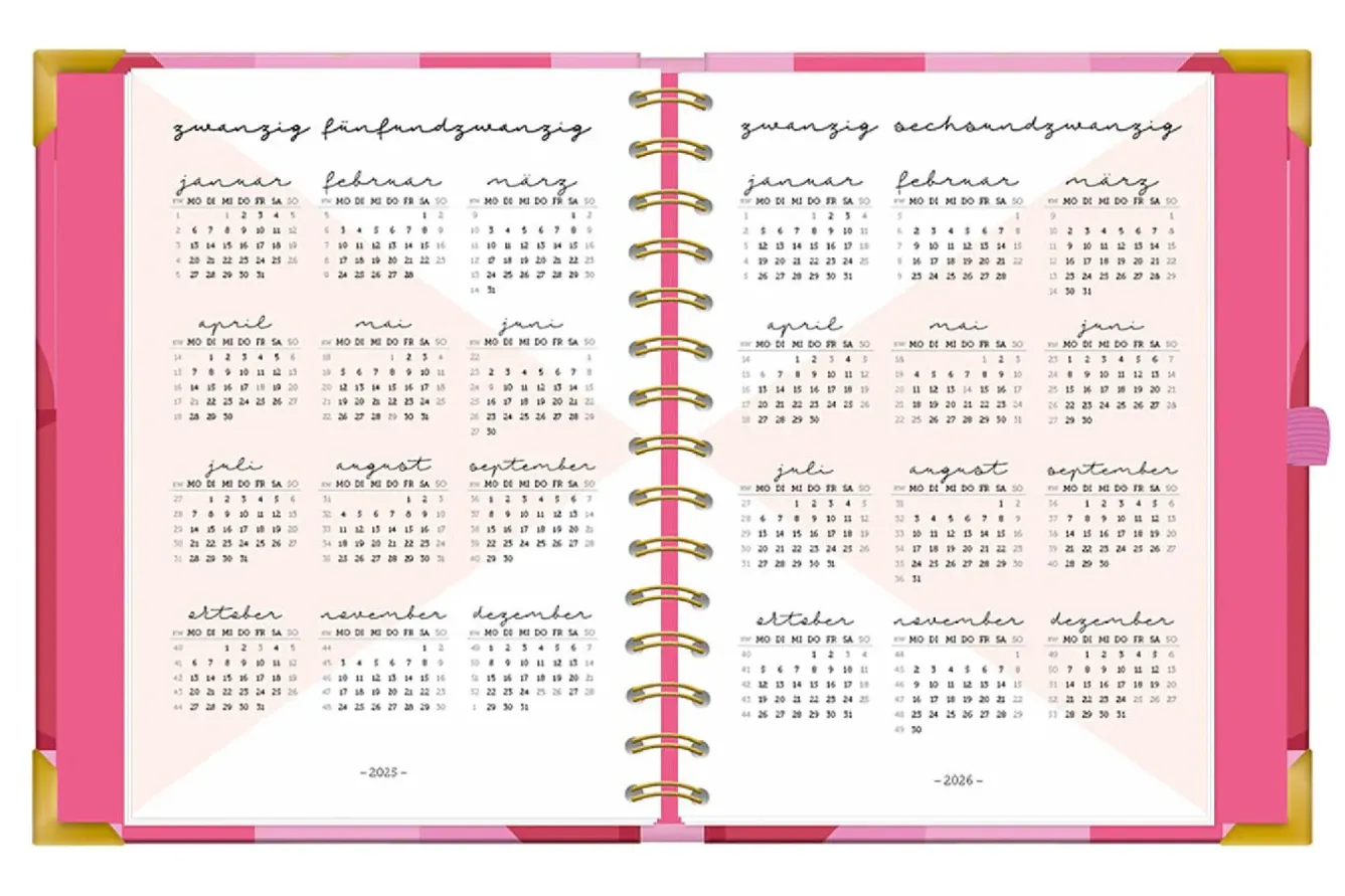 Discount Terminplaner Premium 2025, Pink Kalender & Planer|Weihnachtsgeschenke