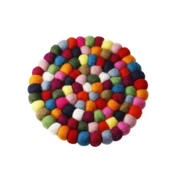 Online Untersetzer Filzkugeln, Bunt, 20 Cm Tischdeko