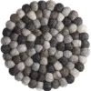Untersetzer Filzkugeln, Grau-gemixt, 20 Cm Tischdeko