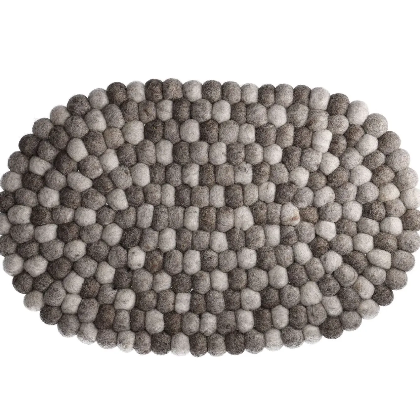 Untersetzer Filzkugeln, Oval/taupe, 40 Cm Küche|Tischdeko