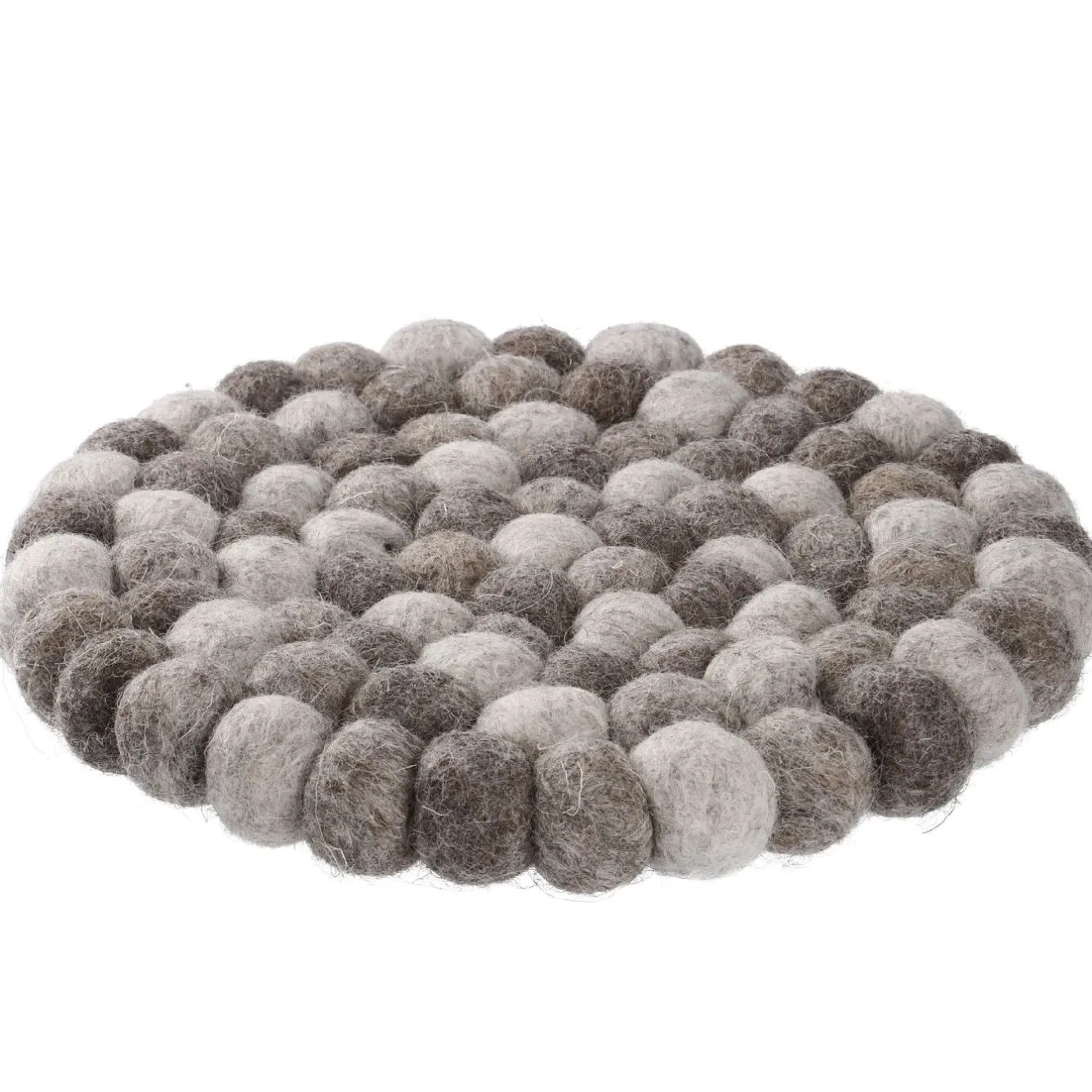 Best Untersetzer Filzkugeln, Taupe Mix, 20 Cm Küche|Tischdeko
