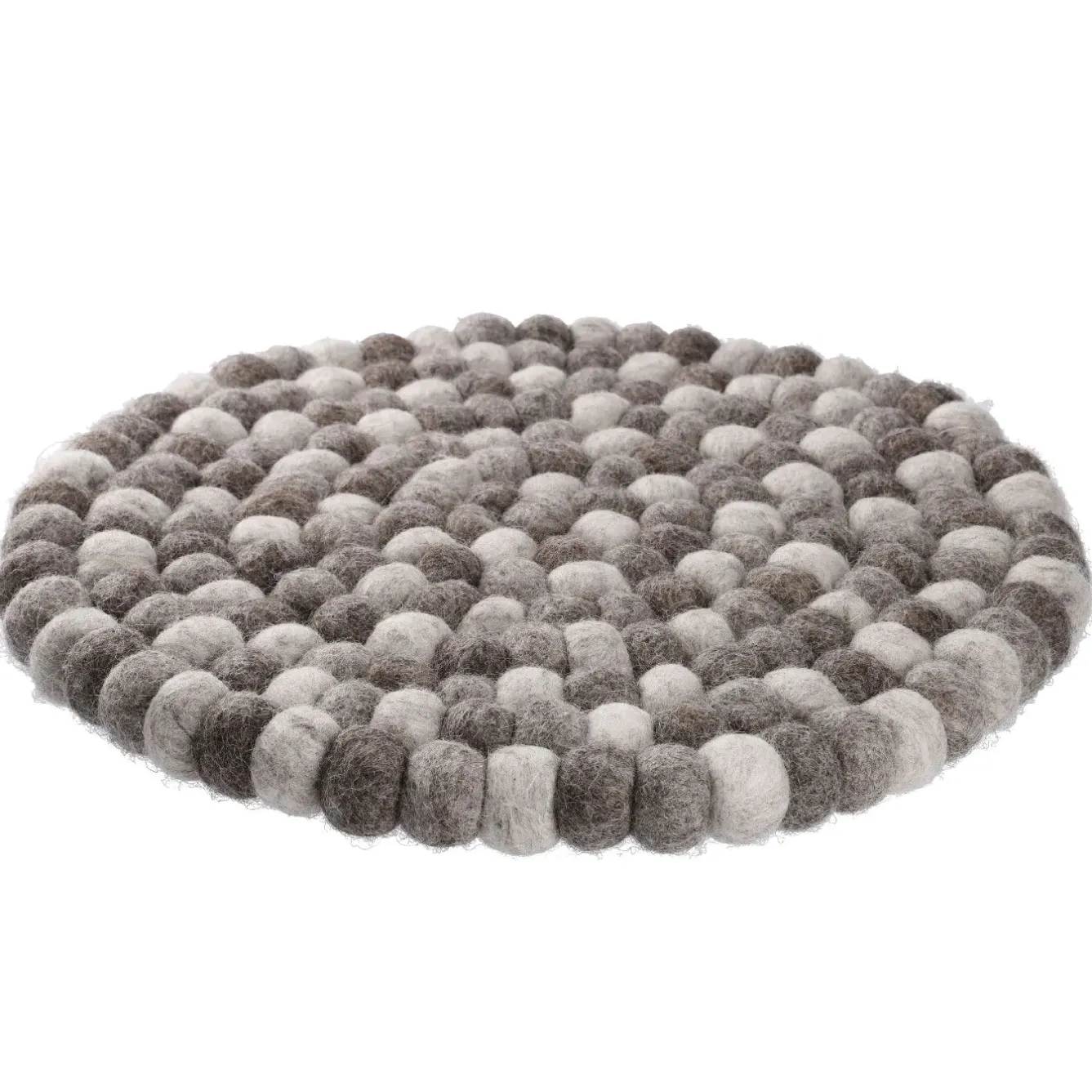 Outlet Untersetzer Filzkugeln, Taupe Mix, 30 Cm Küche|Tischdeko