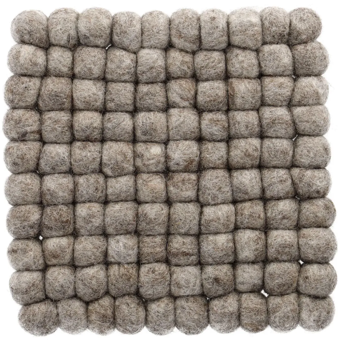 Sale Untersetzer Filzkugeln,eckig, Uni Helltaupe, 18 Cm Küche|Tischdeko