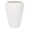 Outlet Vase Riffel, Weiß-matt, 15 Cm Vasen & Kunstblumen|Frühlingsdeko