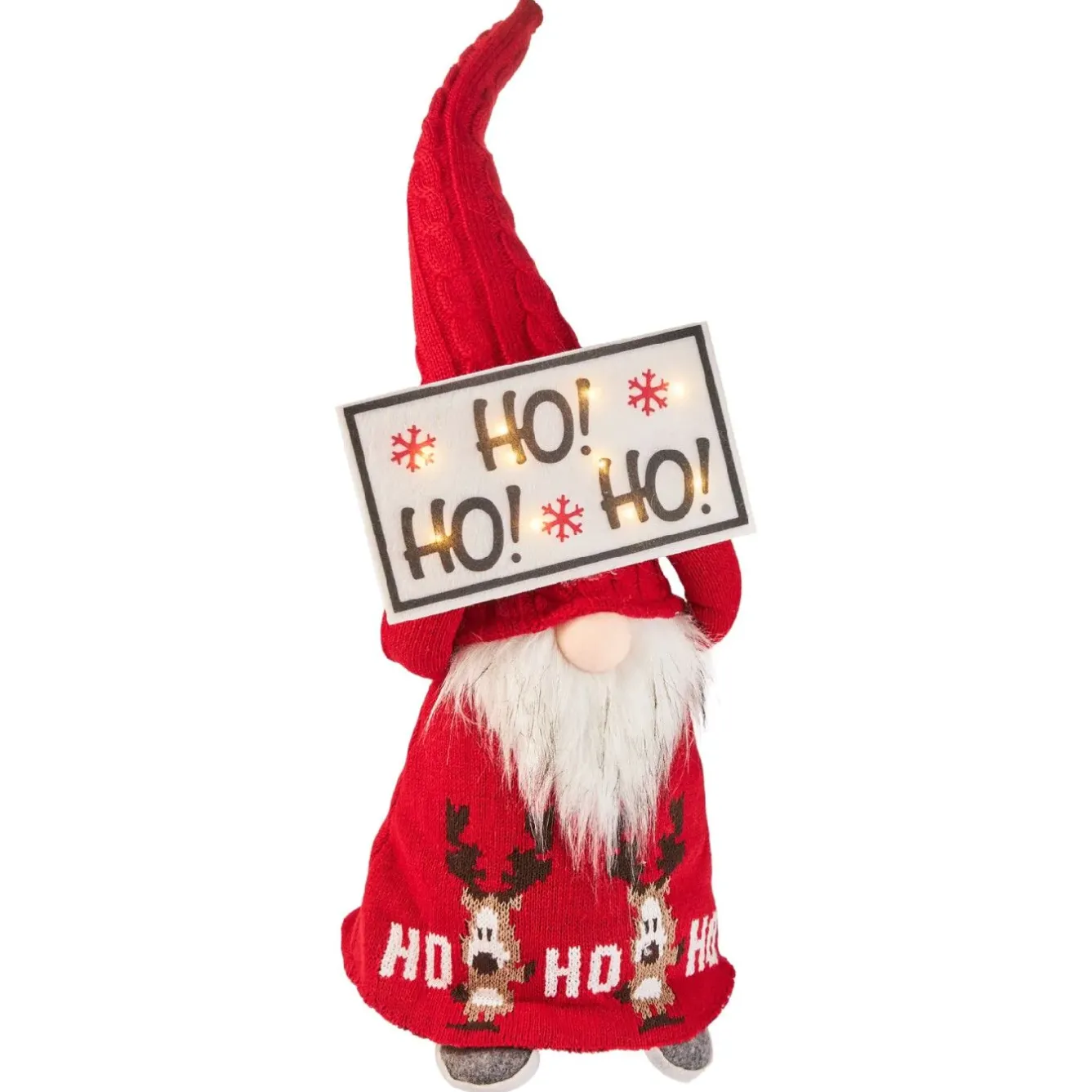 Sale Wichtel Mit LED-Schild, Hohoho, 60 Cm Geschenkideen|Figuren