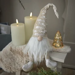 Discount Wichtel Strick, Pailletten, 47 Cm Weihnachtsdeko|Weihnachten