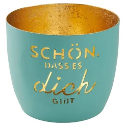 Sale Windlicht Spruch, Schön/türkis, 10 X 8.5 Cm Windlichter & Laternen