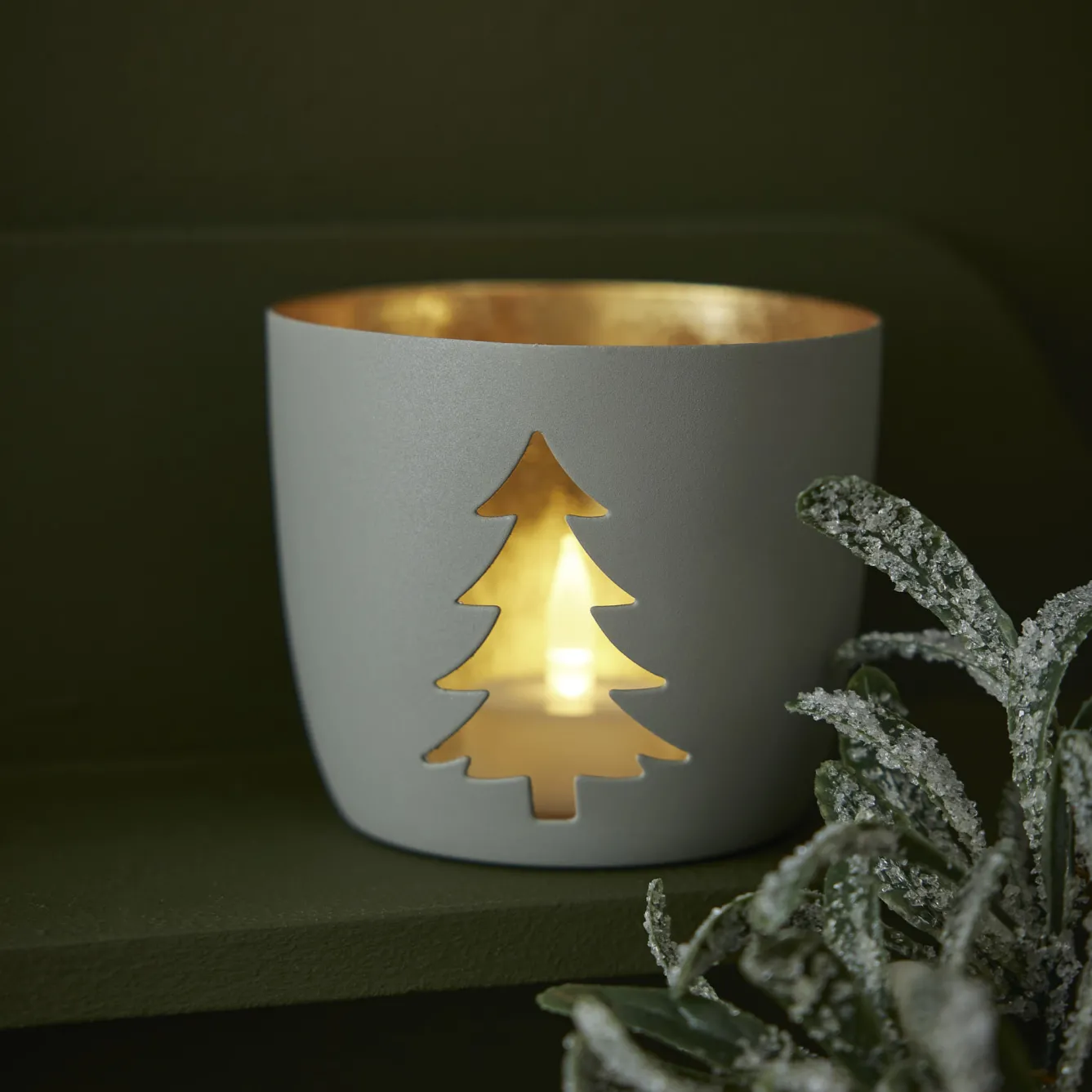 Sale Windlicht Spruch/Xmas, Tanne/hellgrau, 10 X 8.5 Cm Windlichter & Laternen|Weihnachtsdeko