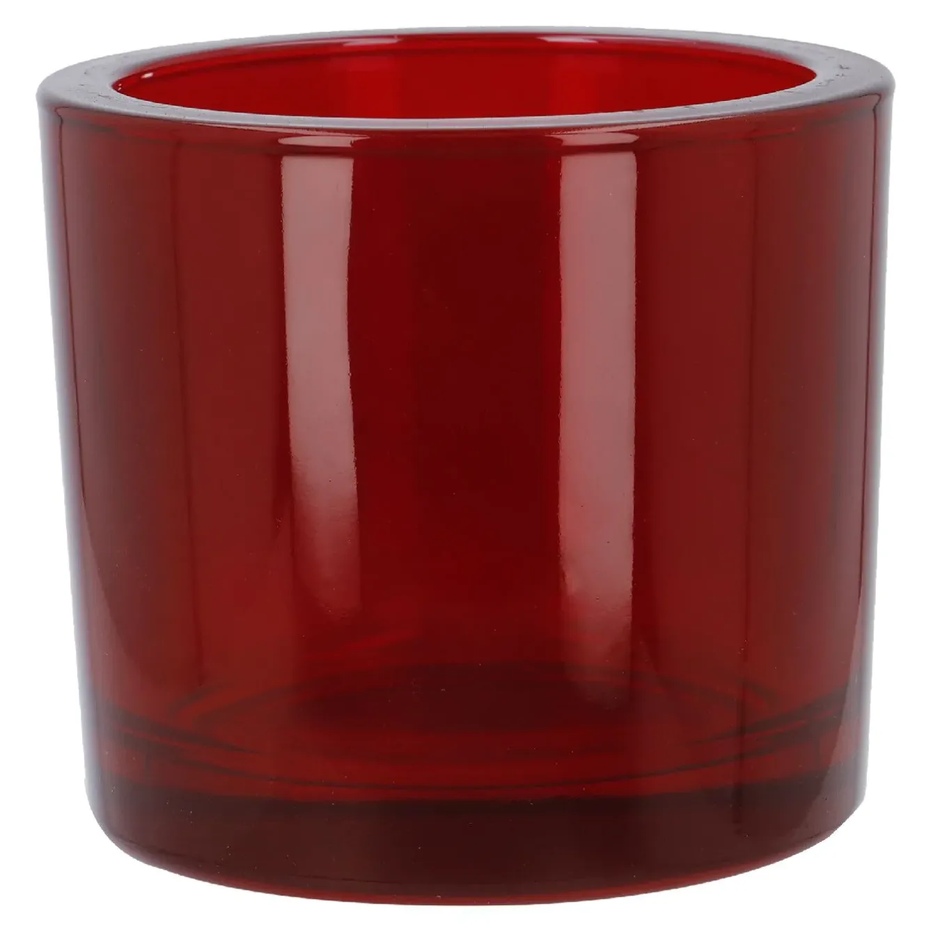 Outlet Windlicht Zylinder, Dick/rot/transparent, 9 X 8 Cm Windlichter & Laternen|Herbstdeko